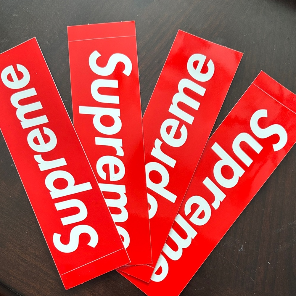 Supreme Bold Red Stickers - set of 4